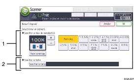 Illustration numérotée du panneau de commande