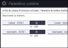 Illustration de l'écran du panneau de commande
