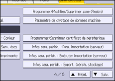 Illustration de l'écran du panneau de commande