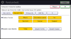 A kezelőpanel ismertetése