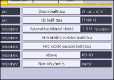 A kezelőpanel ismertetése