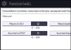 A kezelőpanel ismertetése