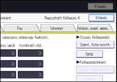 A kezelőpanel ismertetése