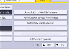 A kezelőpanel ismertetése