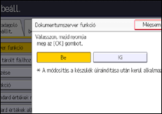 A kezelőpanel ismertetése