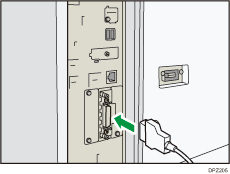 Illustrazione collegamento del cavo di interfaccia IEEE 1284