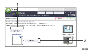 Illustrazione numerata pannello di controllo
