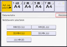 Afbeelding van bedieningspaneel