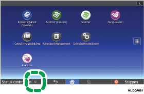 Afbeelding van bedieningspaneel