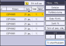 Illustrasjon av kontrollpanelet