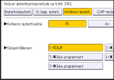 Illustrasjon av kontrollpanelet