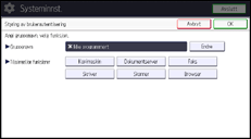 Illustrasjon av kontrollpanelet