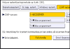 Illustrasjon av kontrollpanelet