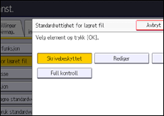 Illustrasjon av kontrollpanelet