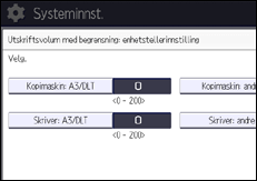 Illustrasjon av kontrollpanelet