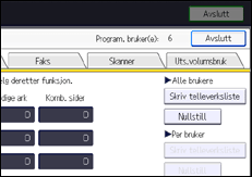 Illustrasjon av kontrollpanelet