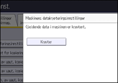 Illustrasjon av betjeningspanelet