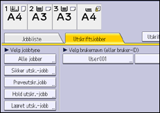 Illustrasjon av kontrollpanelet