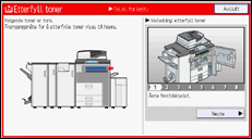 Illustrasjon av betjeningspanelet