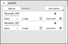 Illustrasjon av betjeningspanelet