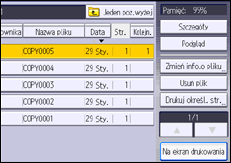 Ilustracja ekranu panela operacyjnego