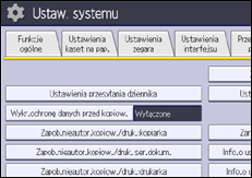 Ilustracja ekranu panela operacyjnego