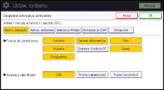 Ilustracja ekranu panela operacyjnego