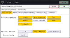 Ilustracja ekranu panela operacyjnego