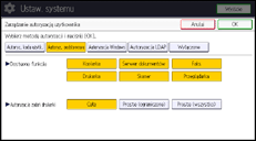 Ilustracja ekranu panela operacyjnego