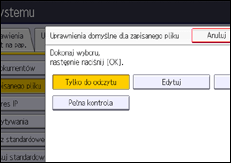 Ilustracja ekranu panela operacyjnego