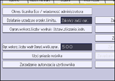 Ilustracja ekranu panela operacyjnego