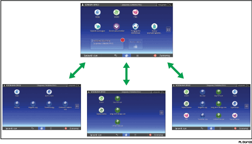 Ilustracja pokazująca dostosowywanie ekranu głównego