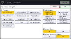 Ilustracja ekranu panela operacyjnego