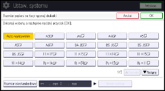 Ilustracja ekranu panela operacyjnego