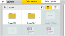 Ilustração do ecrã do painel de operação