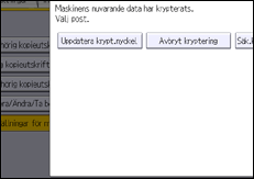 Bild av användarpanelens skärm