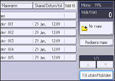 Bild av användarpanelens skärm