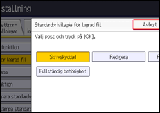 Bild av användarpanelens skärm