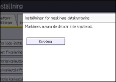 Bild av användarpanelens skärm