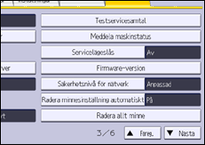 Bild av användarpanelens skärm