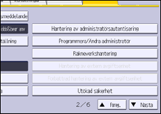 Bild av användarpanelens skärm