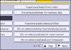 Bild av användarpanelens skärm