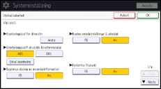 Bild av användarpanelens skärm