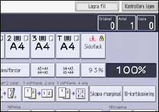 Bild av användarpanelens skärm