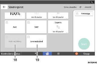 Bild av användarpanelen (numrerade detaljer)