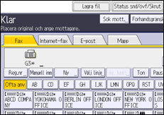 Bild av användarpanelens skärm