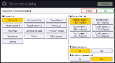 Bild av användarpanelens skärm