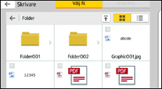 Bild av användarpanelens skärm