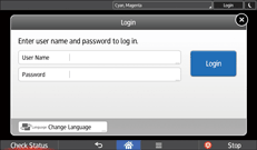 ภาพแสดงหน้าจอแผงควบคุม