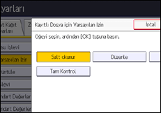 İşlem paneli ekran çizimi